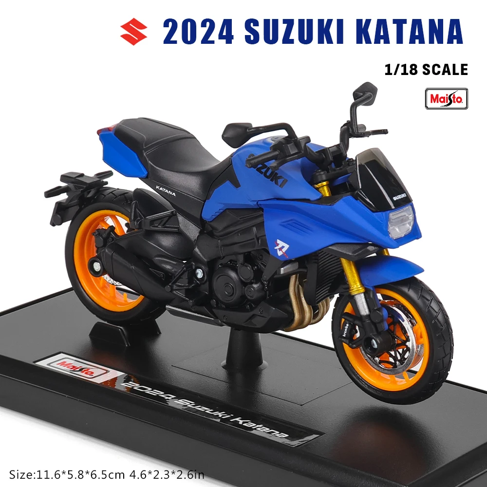 

Модель мотоцикла Maisto 1:18 Super New 2024 Suzuki Katana, коллекционная модель, подарок, игрушка.