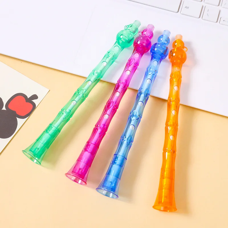 

36 Pcs Neutral Water Pen Transparent Gourd Recorder Children Early Education Transparent Gourd Small Flute Creative Baby Gel Pen