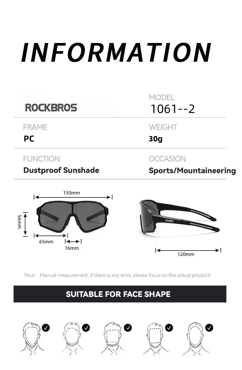 ROCKBROS Bestseller Fahrradbrille UV400 Anti-Beschlag REVO-Gläser HD-Klarheit CE/ANSI-Zertifiziert Cateye-Design MTB/Rennrad – Detail 18