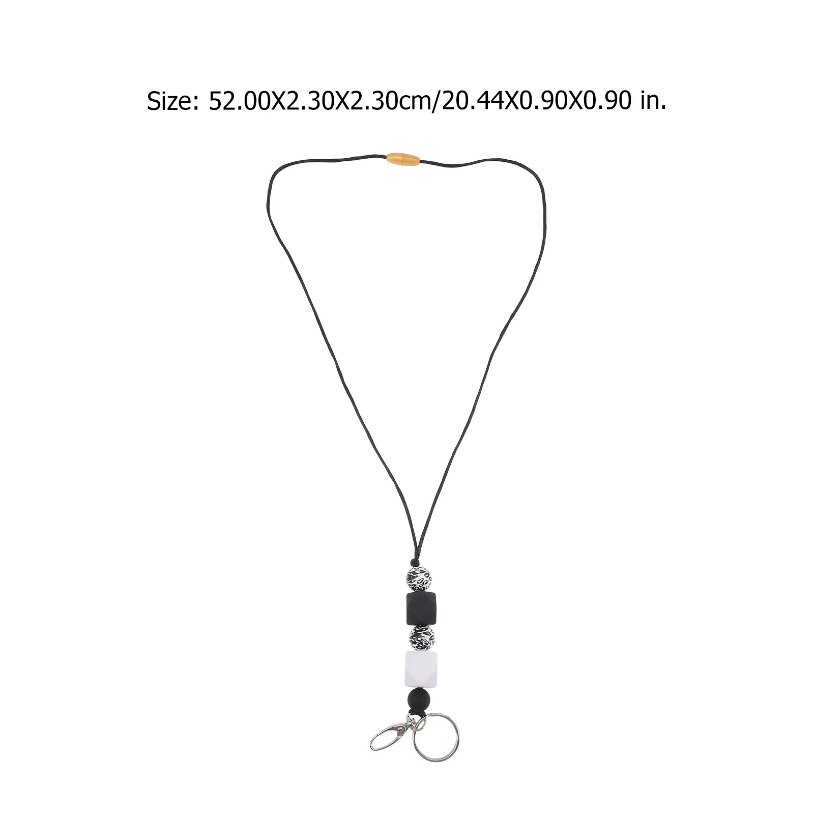 Soporte para collar con cordón para tarjeta de identificación con cuentas, elegante y cómodo para tarjetas de acceso Ids, tarjetas de visita, soporte para insignia fácil