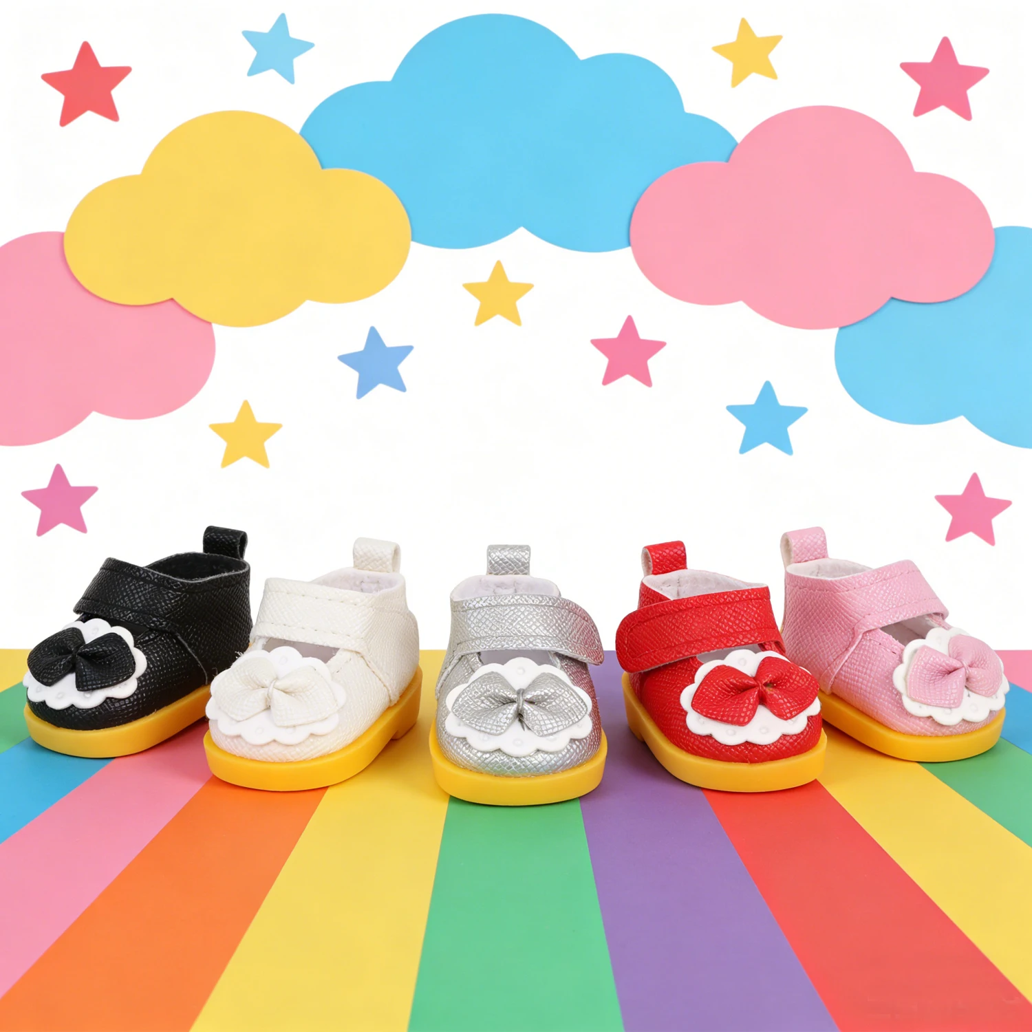 

Милые туфли с бантиками из искусственной кожи 3,5 см для кукол Labuabu 17 см, подходят для кукол Labuabu V1 V2 V3, аксессуары для хлопковых игрушек