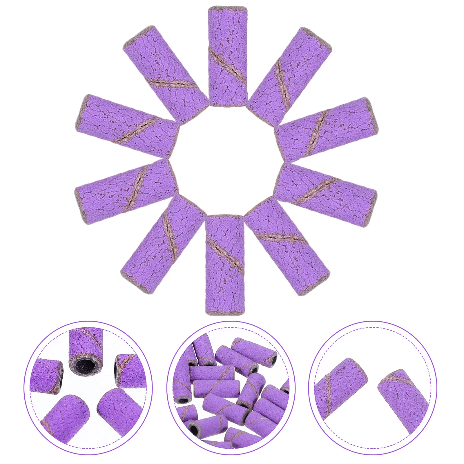 50 قطعة العصابات الأظافر الرملي خواتم ل مانيكير الاكريليك الأظافر الطبيعية طحن إزالة البولندية الأربطة الرملي الصغيرة لصالون المنزل Diy بها بنفسك #2
