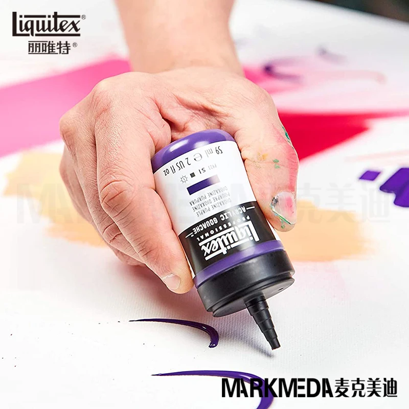 Imagem -02 - Liquitex Alta Concentração Acrílico Pintura Gouache Acrílico Cor Usar Qualquer Superfície 59ml Única Garrafa Pintura Suprimentos