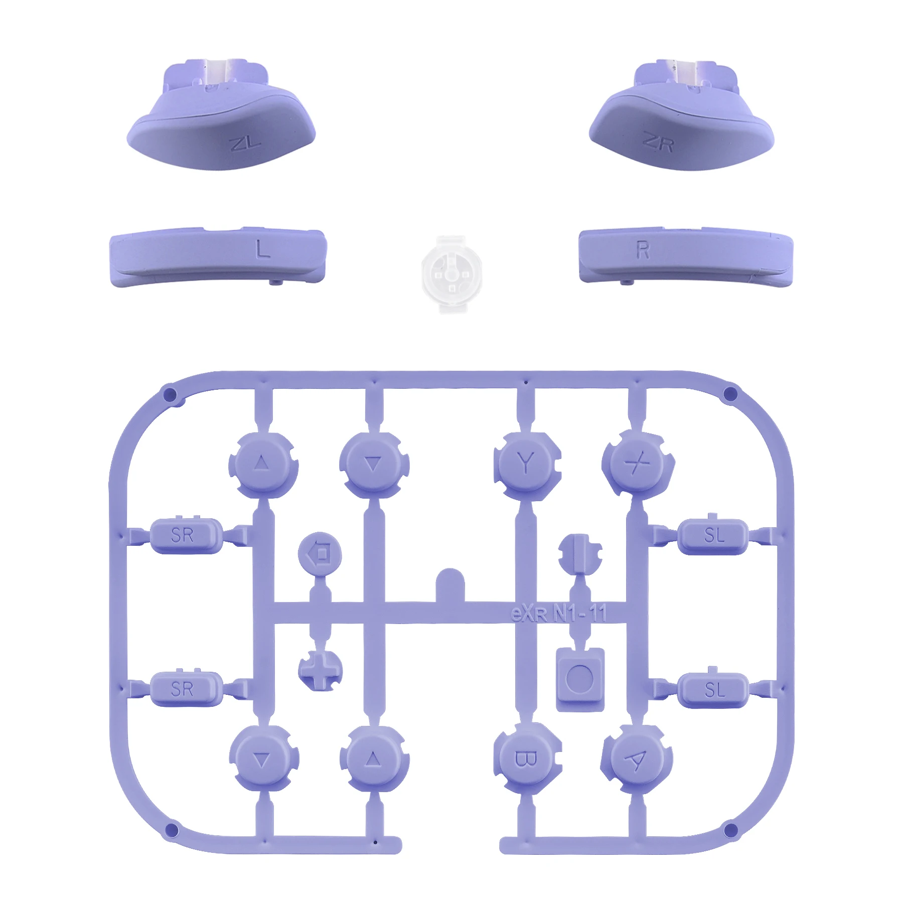 EXtremeRate-Ensemble complet de boutons en verre léger avec outils, commutateur Nintendo et OLED PomerCon, remplacement du sac à dos ABXY, déclencheur SL L R ZR ZL