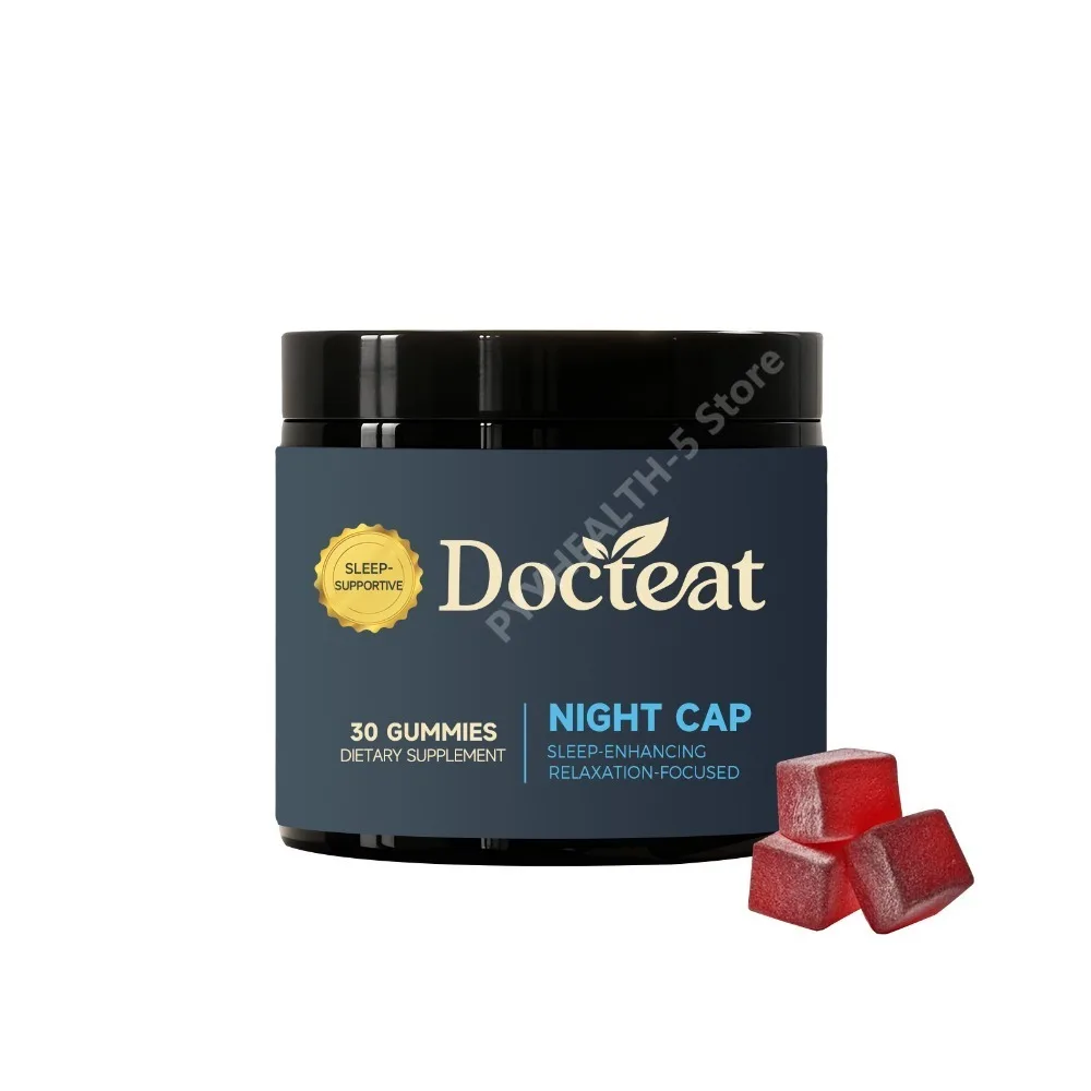 

Docteat Sleep Gummies 30 CT Cherry Flavor Night Cap with Magnesium Blend, GABA, Chamomile, Passionflower