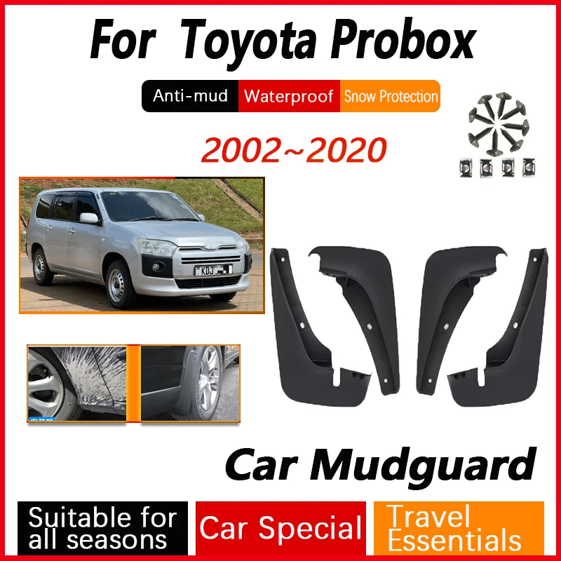 Car Mud Flaps For Toyota Probox Succeed XP50 XP160 2002~2020 Auto Fenders Antifreeze Mudguards Splash Mudflaps Car Accessories