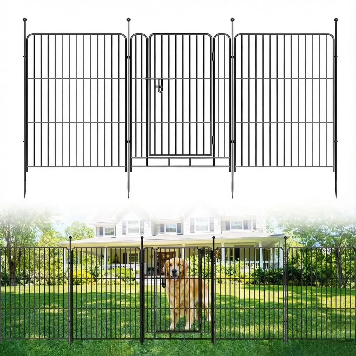 Garden Fence, 36in(H) x 22.1ft 10 Pack Animal Barrier