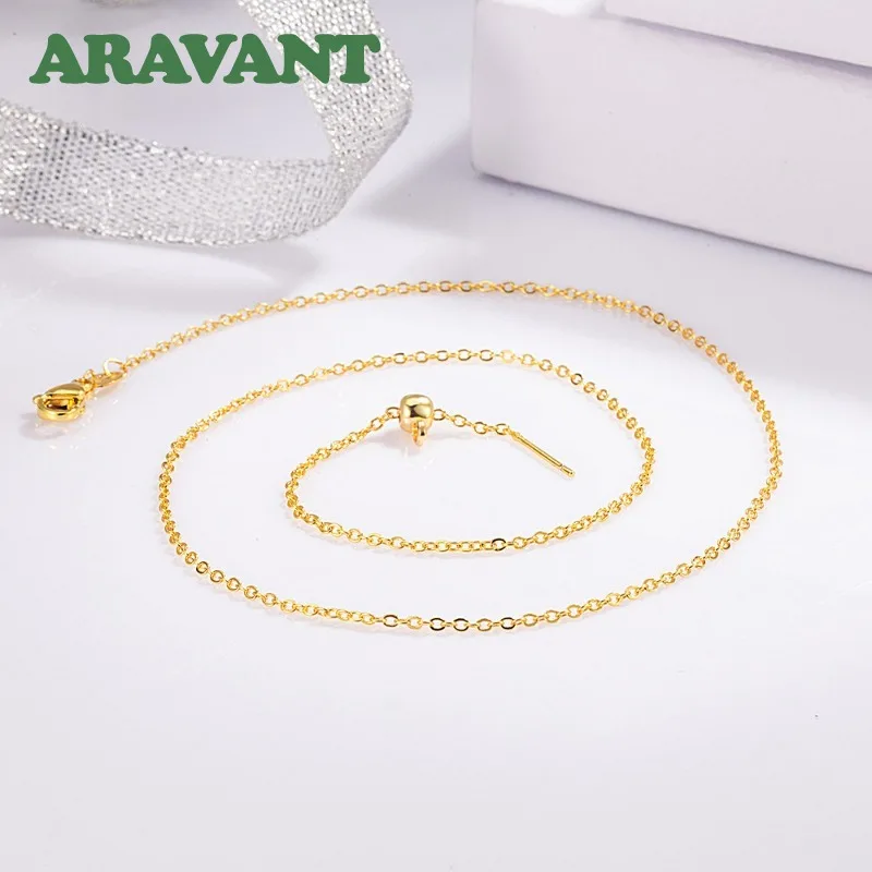 ARAVANT 925 Silver O Chains Adjustable Necklace For Women Fashion Jewelry