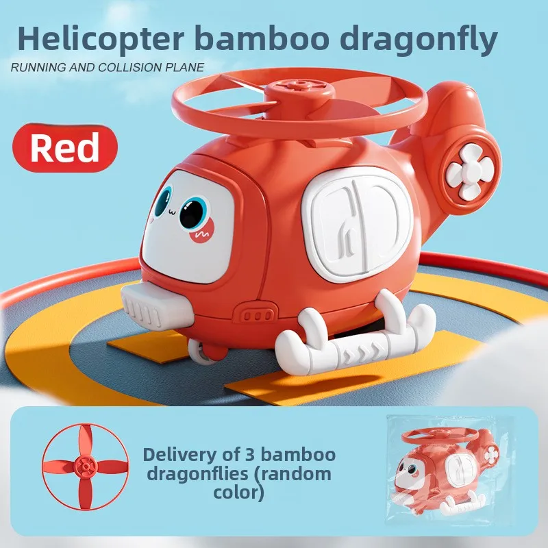 Catapulta de bambu libélula avião brinquedo inércia puxar para trás carro acidente disco voador helicóptero diversão jogo ao ar livre para crianças