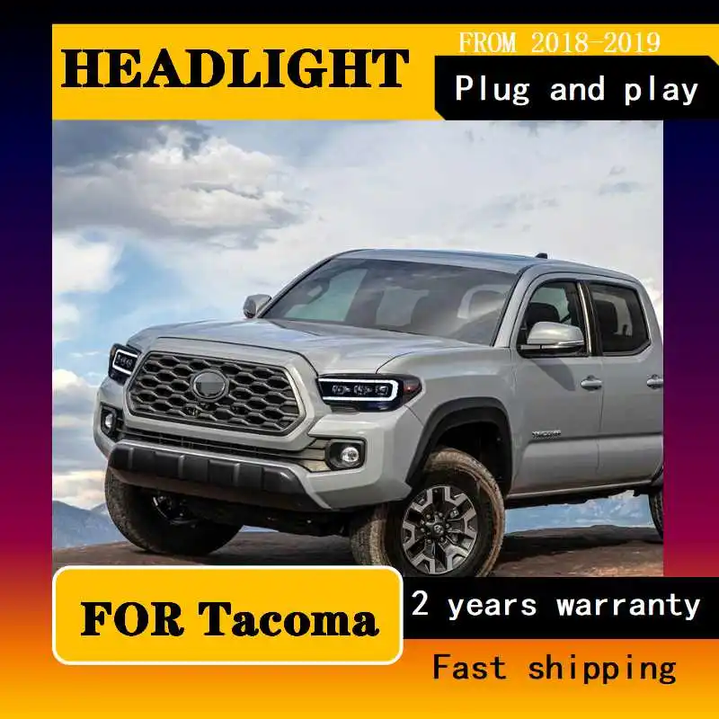 

Car Styling for Toyota Tacoma Headlights 2015-2020 Tacoma LED Headlight DRL Dynamic Signal Head Lamp auto Accessories
