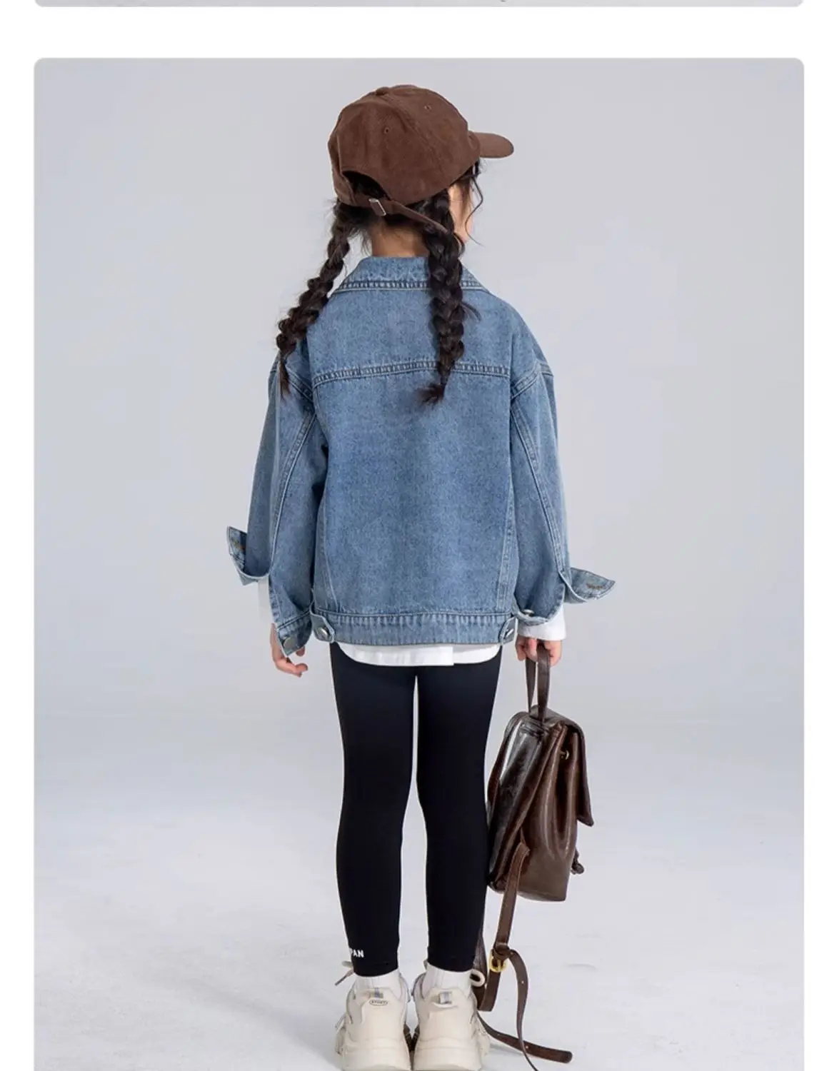 Teenage Girls\'  Denim Jacket Spring and Autumn New Boys\' Casual Cool Handsome Denim  Coat Children\'s Top