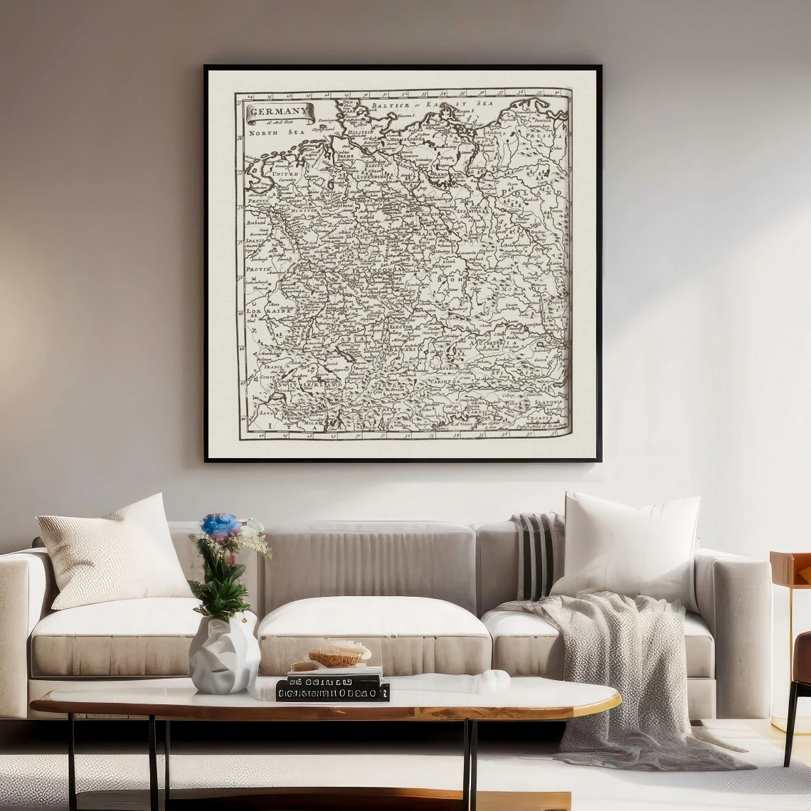 Antique German Map …