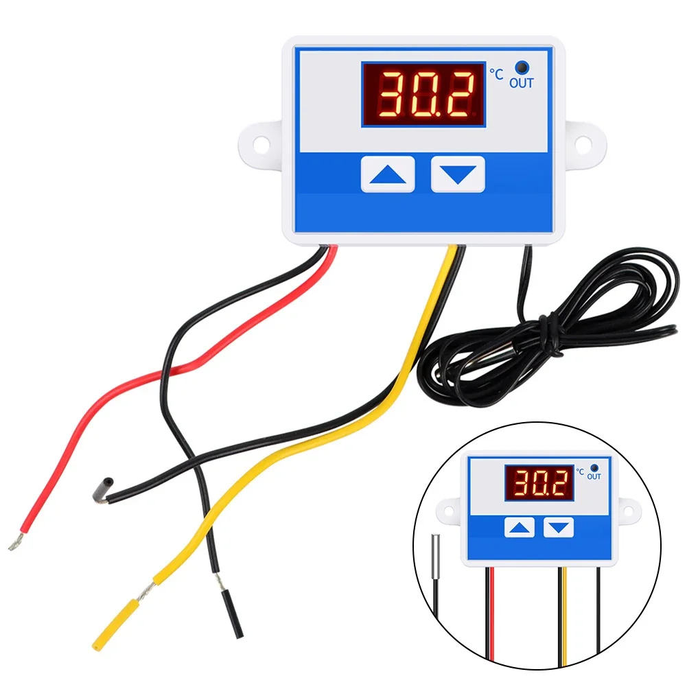 12V/60V Digital Thermostat Switch with High Brightness Display and User Friendly Wiring Design for Industrial Control Systems