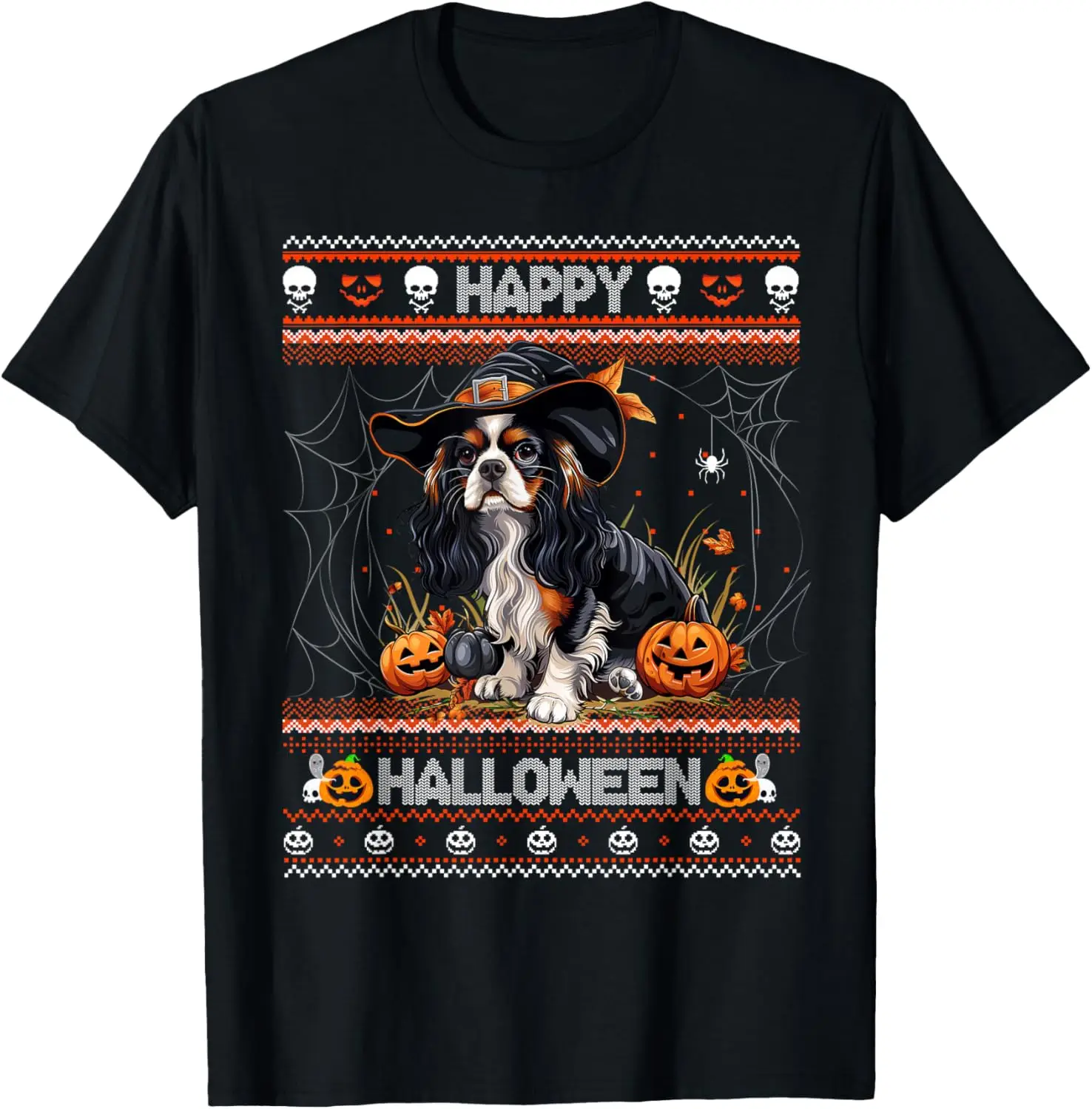 

Happy Halloween Ugly Cavalier King Charles Spaniel Dog lover T-Shirt