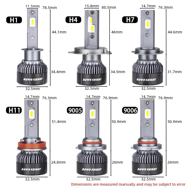 DAWNKNIGHT K5C MINI H7 H11 5000K Led headlight Bulb H11 H1 HB3 HB4 12V Led car light bulb 2pcs