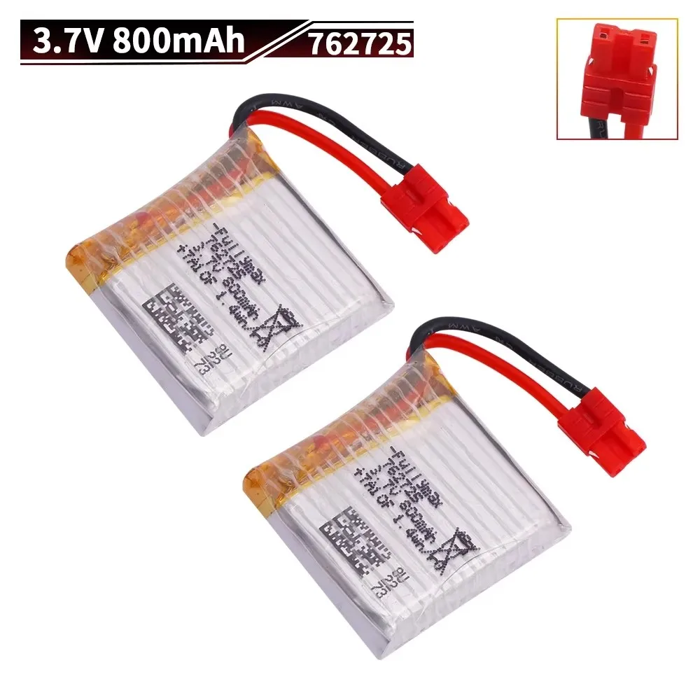 3,7 V 800 mAh wiederaufladbarer Lipo-Akku mit 5-in-1-Ladegerät für SYMA X21 X21W Akku Quadcopter Quadcopter Ersatzteile 3,7 V 762725