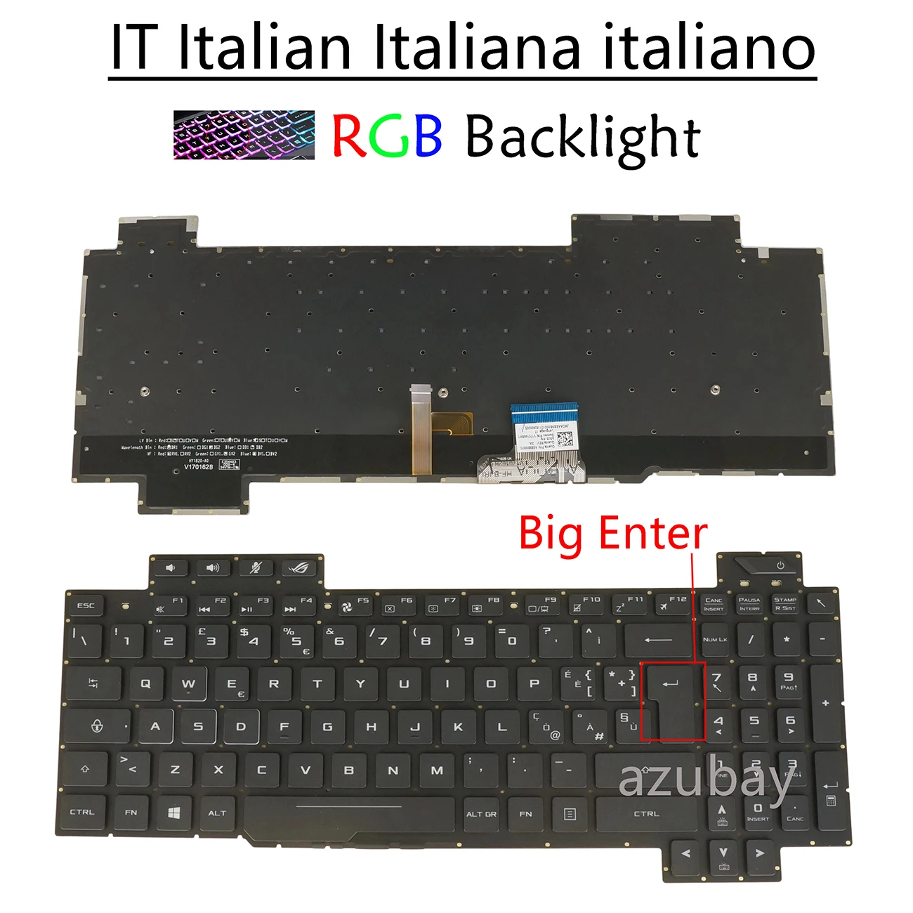 Italian Italiana Laptop Keyboard For Asus AEB9BI00010 V170146BK1 ROG Strix SCAR Edition GL703G GL703GS GL703GM RGB Backlit