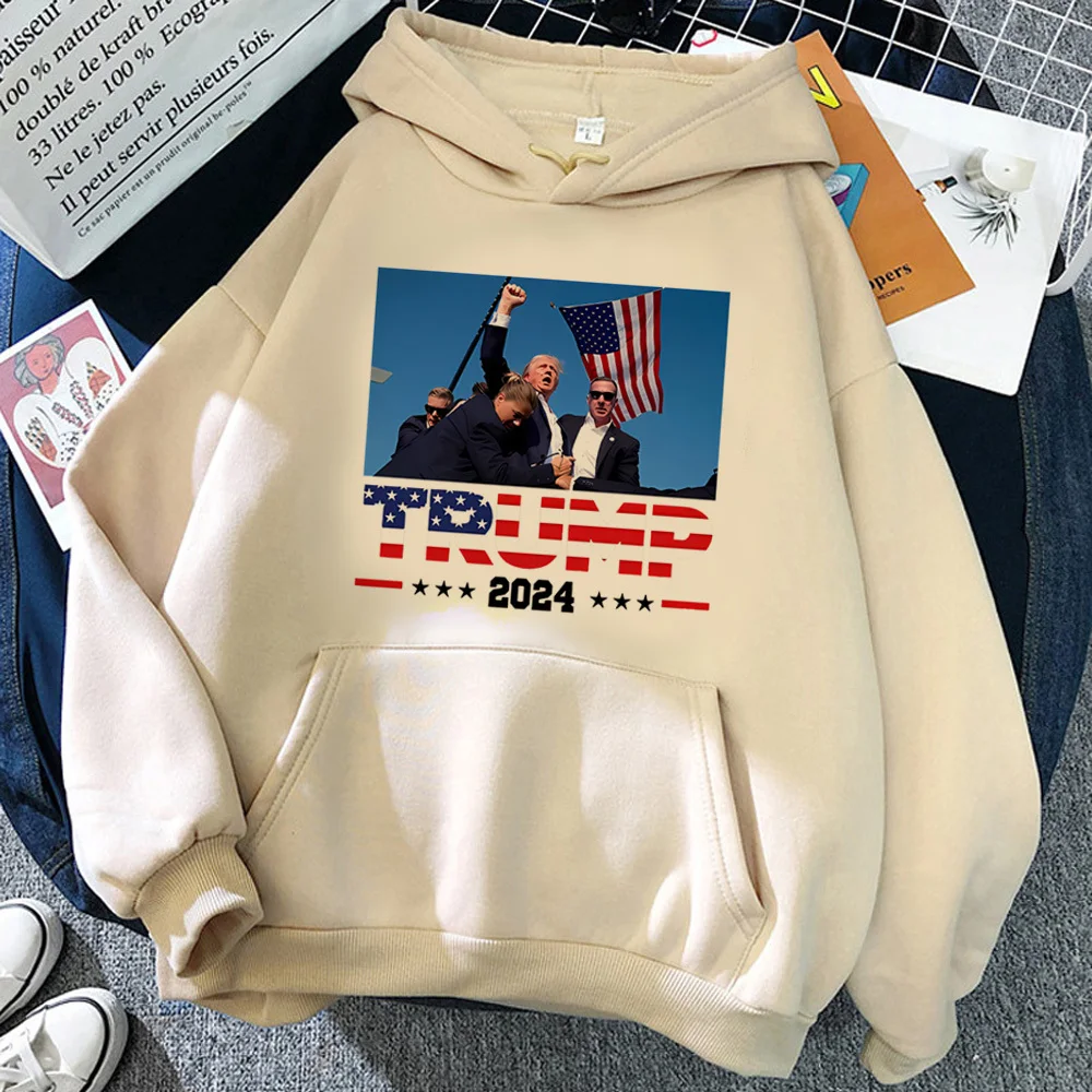 Donald Trump hoodie manga elegant harajuku winter youthful women pullover manga streetwear printed design