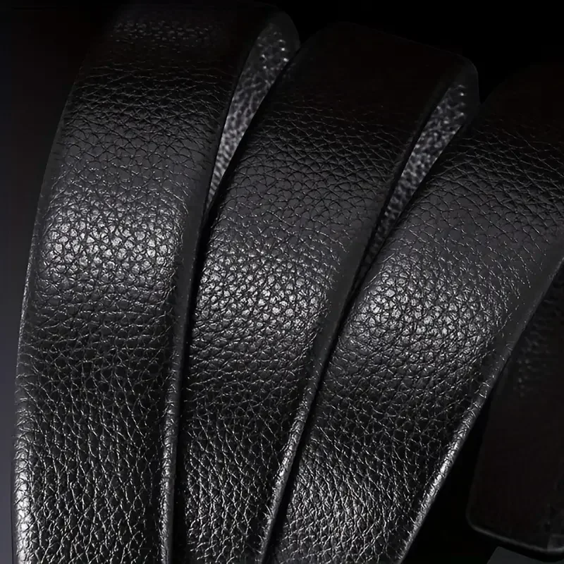 Fashion Business Men'S Belt Genuine Luxury Brand Metal Buckle Belt High-Quality PU Leather Soft Belt with Cargo Pants Jeans gallery 4