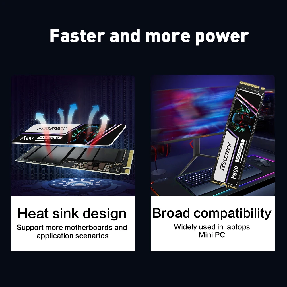 Retetech M2 Ssd NVMe 1Tb 500G SSD M.2 2280 PCIe SSD Internal Solid State Drive Disk Laptop Noteboook Desktop
