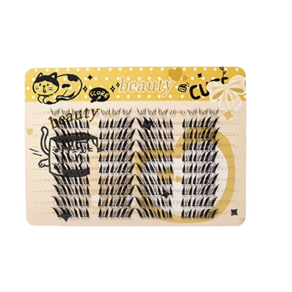 Hot Self Adhesive Eyelashes DIY Cluster Lashes No Glue Needed Individual Lashes Extension Makeup Tools Faux Cils