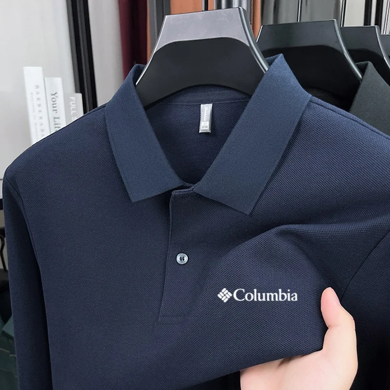 100% Reine Baumwolle Hochwertiges Frühlings- und Herbst-Herren-Langarm-Poloshirt, Bequemes Casual-Shirt mit Exquisiter Marken-Stickerei – Detail 13