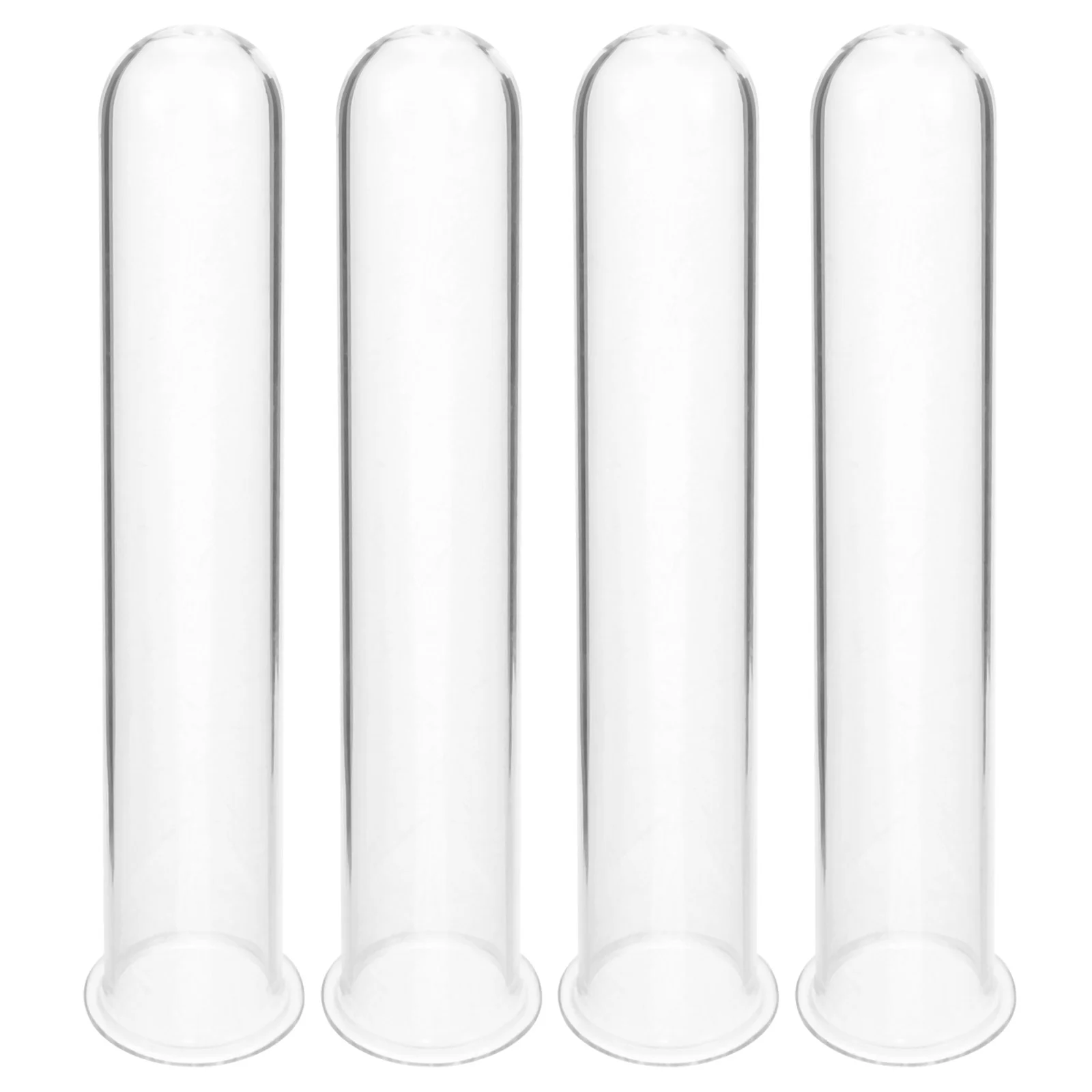 4 Pcs Hydroponic Test Tube Vase Vases for Flowers Water Tubes Arrangements Clear Plants Glass Planters Tubular