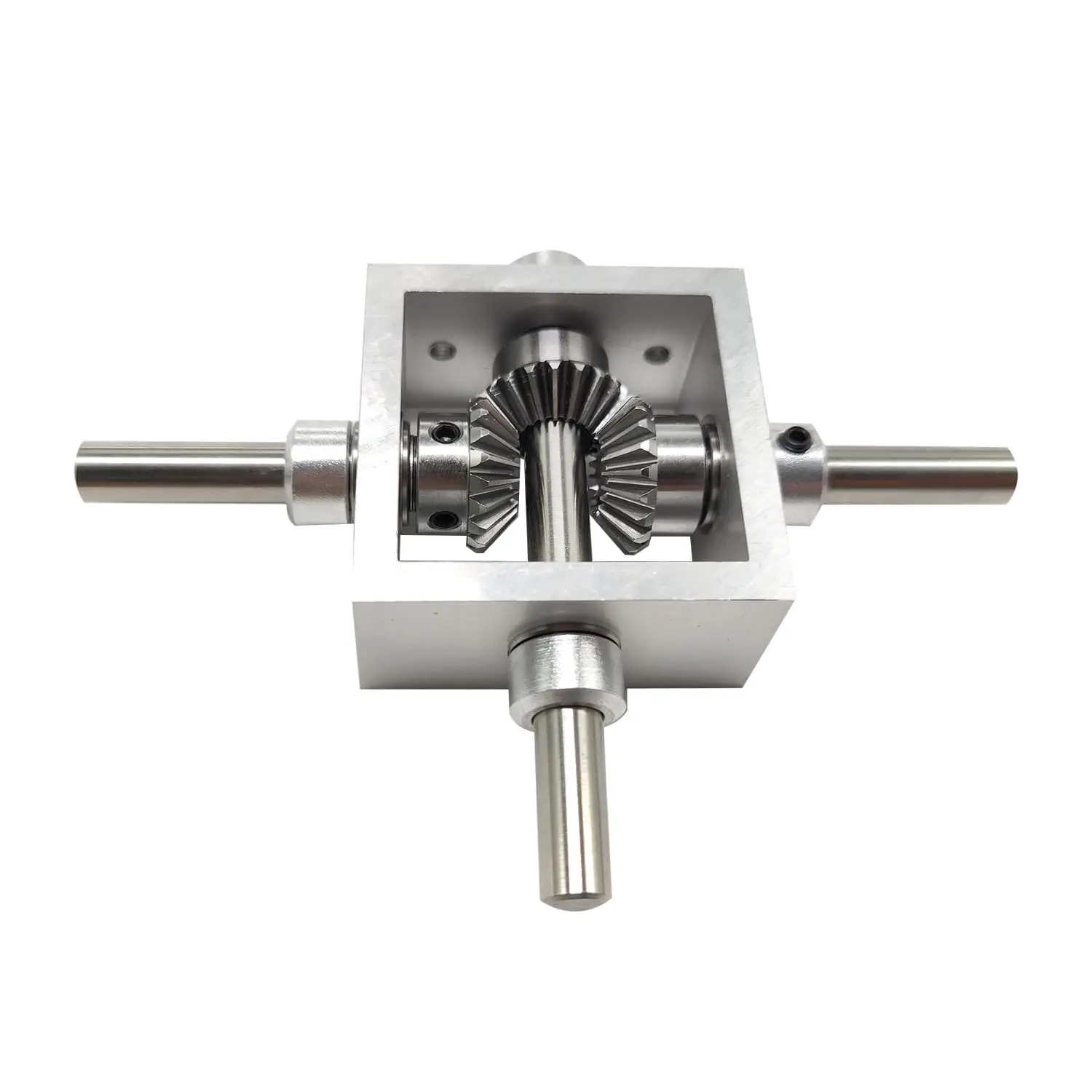 1:1 90 Degree Bevel Gear Converter Dual Output Shaft 6MM 8MM Transmission Part
