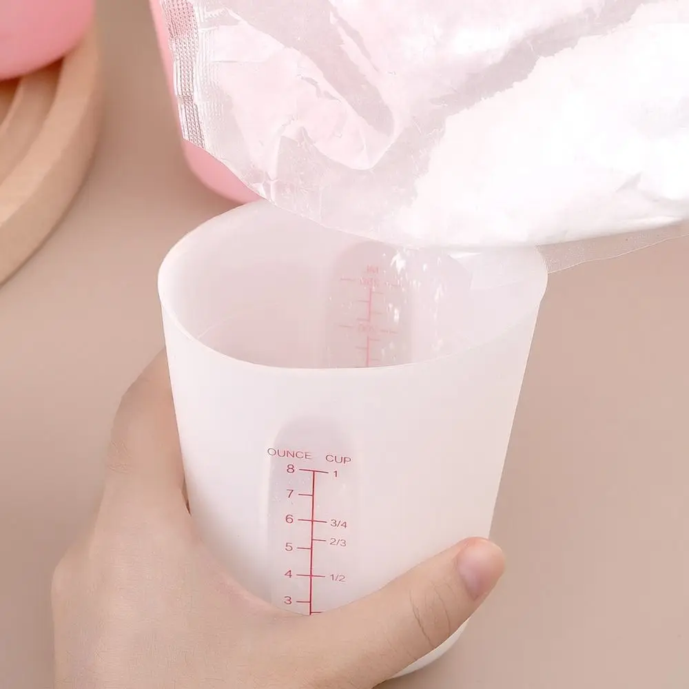 

1Pcs Transparent Silicone Measuring Cup with Scale DIY Gypsum Plaster Epoxy Resin Glue Mixing Cup Heat Resistant 125/250/500ml
