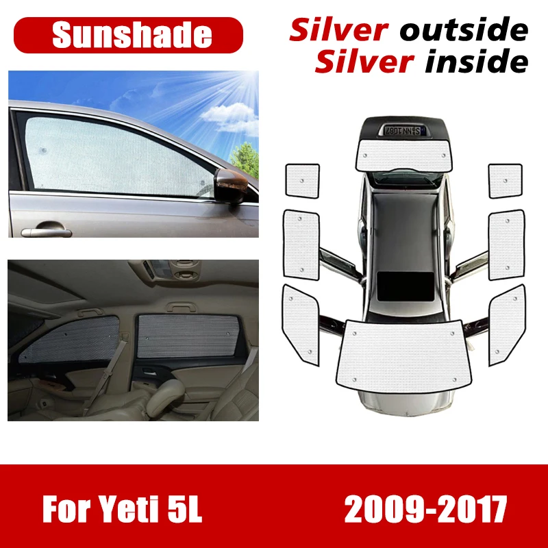 

For Skoda Yeti 5L 2009~2017 Car Sunshade Auto Window Anti-UV Sunscreen Covers Coverage Windshield Visor car Interior Accessories