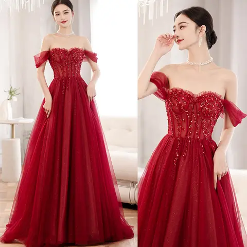 10 best sales vinröda klänningar - №9