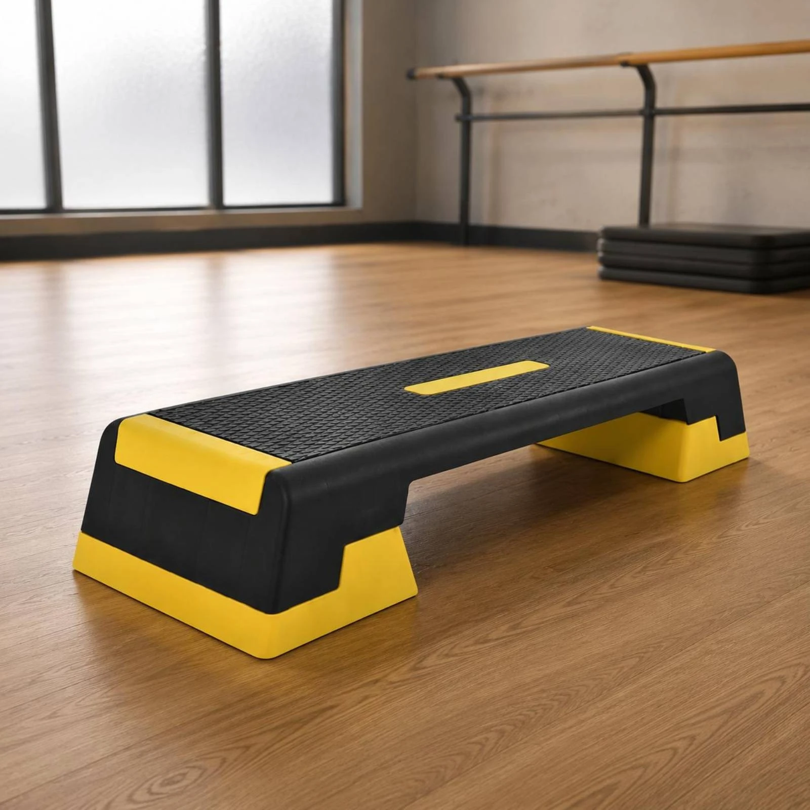 Plataforma de Step Aeróbico Rectangular, Plataforma de Ejercicio Antideslizante, Stepper Compacto de Baja Altura