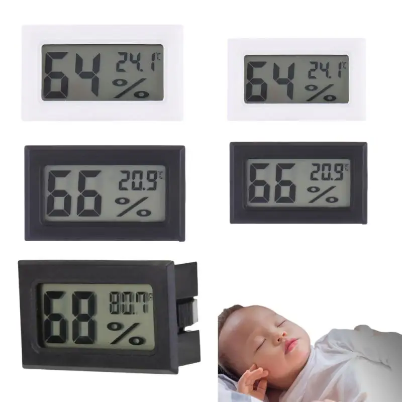 Humidity Meter Gauge Mini LCD Digital Display Thermohygrometer Embedded Thermometer Hygrometer Temperature Sensor Measuring