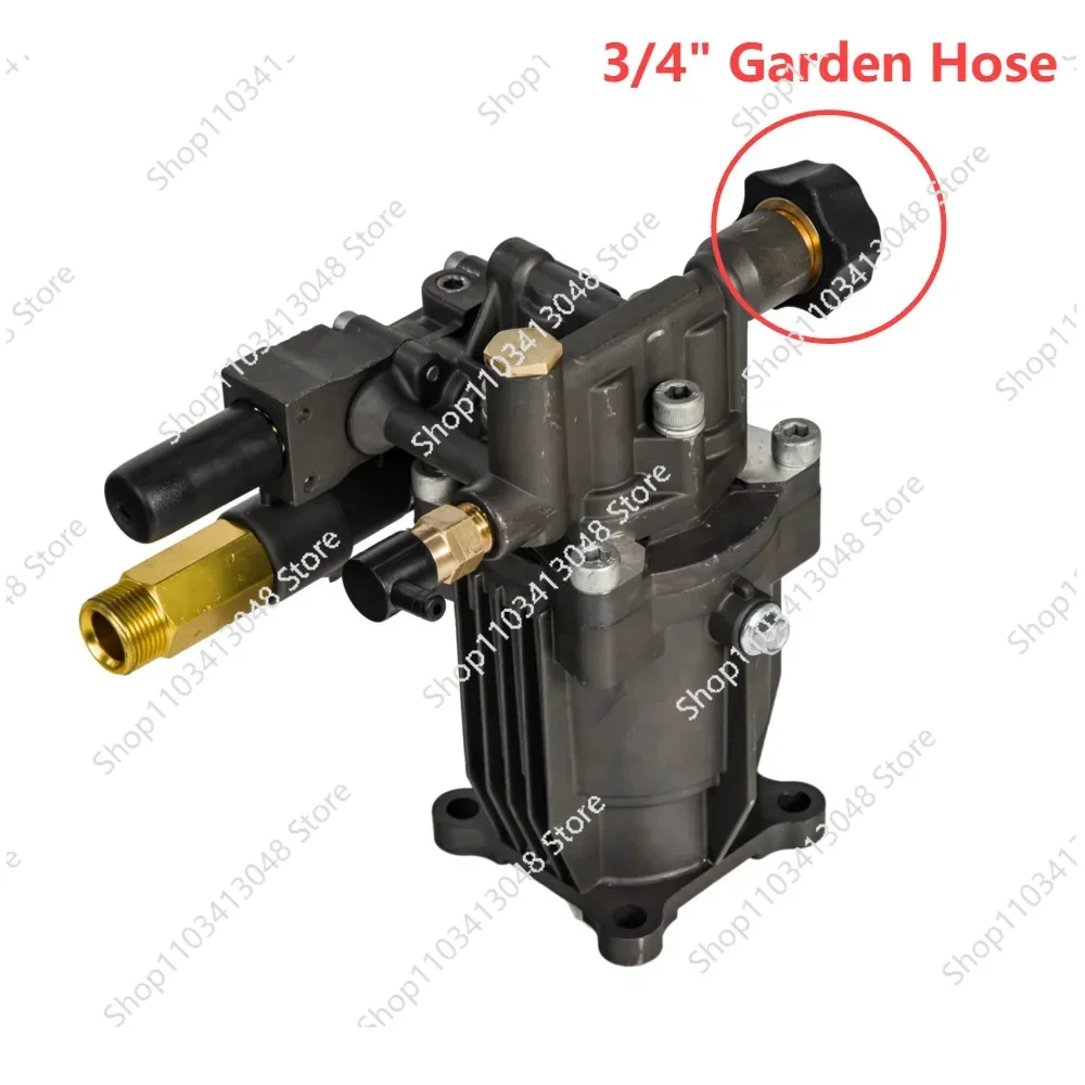 

1/2'' 3/4'' 9LPM 190Bar High Pressure Cleaning Pump Domestic Car Washing Machine Plunger Pump Anodic Oxidation