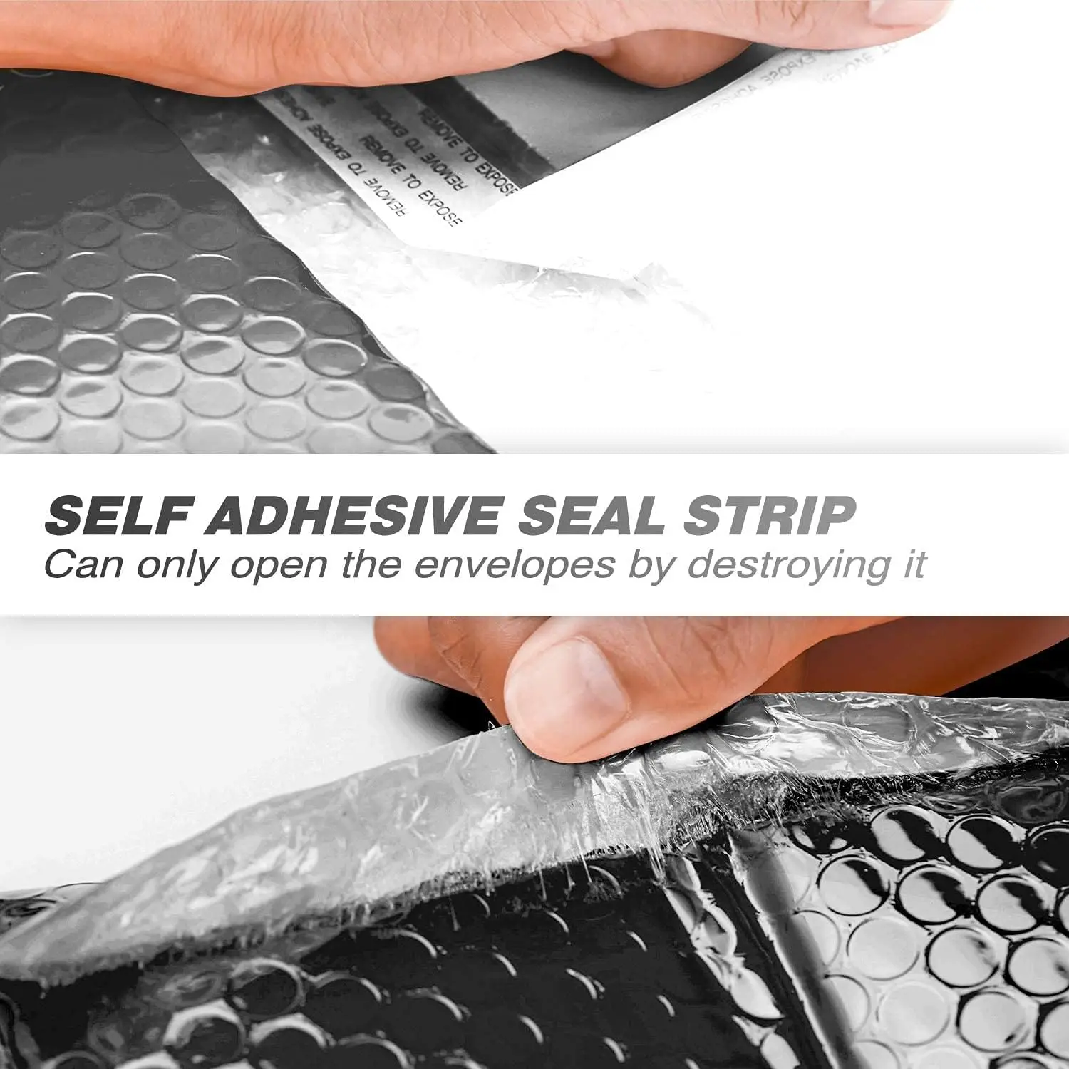 20 szt. Kopert bąbelkowych - Duże czarne koperty bąbelkowe samoprzylepne, wodoodporne torby pocztowe do ochrony przesyłek i pakowania