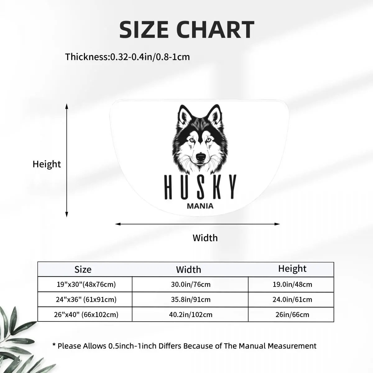 SIBERIAN HUSKY MANIA Soft Flannel Half Round Doormat Non Slip Bathroom Mat Absorbent Floor Carpet for Home Bedroom