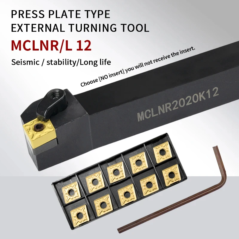 MCLNR/L MCLNR1616 MCLNR2020 MCLNL2525 MCLNL3232 utensile per tornitura esterna composita inserti in metallo duro CNMG CNC Noioso Bar