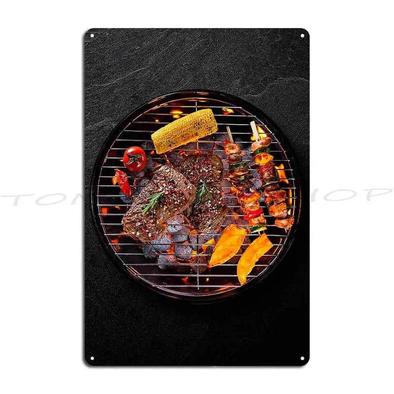 Arts Steak Doneness Guide Culinary Art Metal Plaque Poster Sign Garage Bar Party Print  Tin Sign Poster