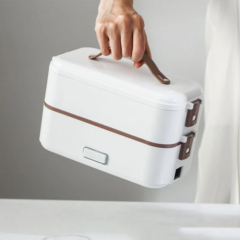 Portable student office worker heated and insulated electric lunch box
