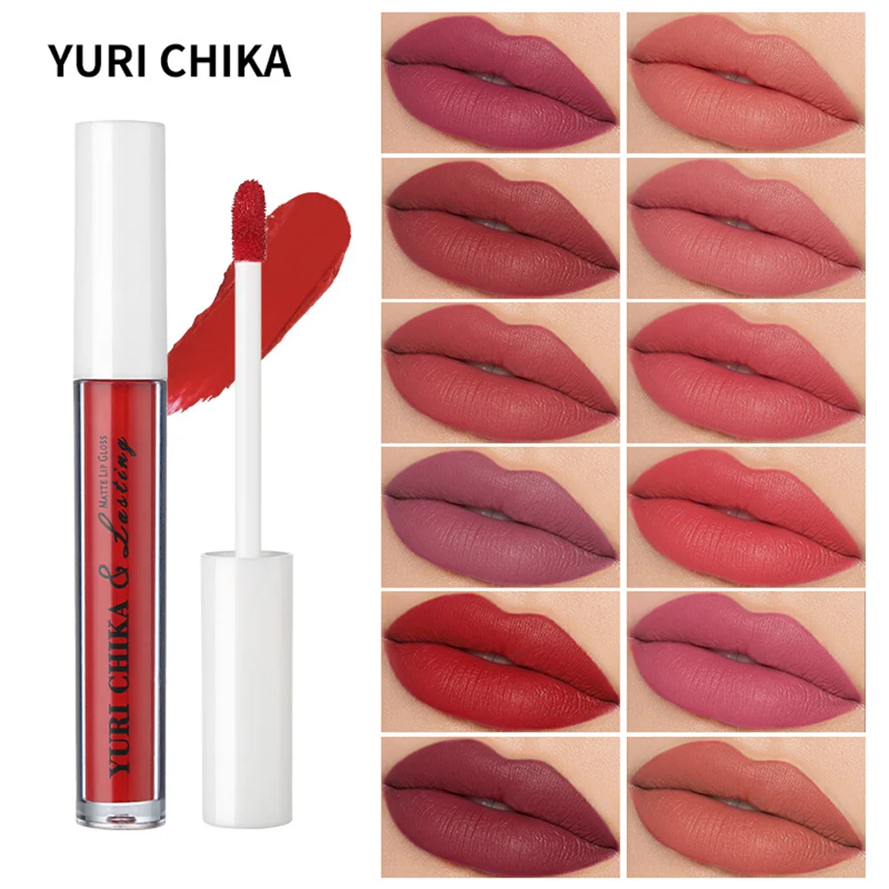 Liquid Velvet Matte Gloss Lip Red Lipstick Women Long Lasting Waterproof Beauty Cosmetic Non-stick Cup Matte Makeup