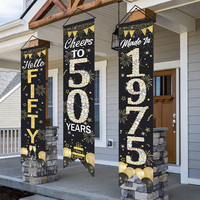 50 Year 1975 Happy Birthday Door Banner 50th Birthday Hanging Banner Birthday Party Decor Adults Women Party Supplies Favors