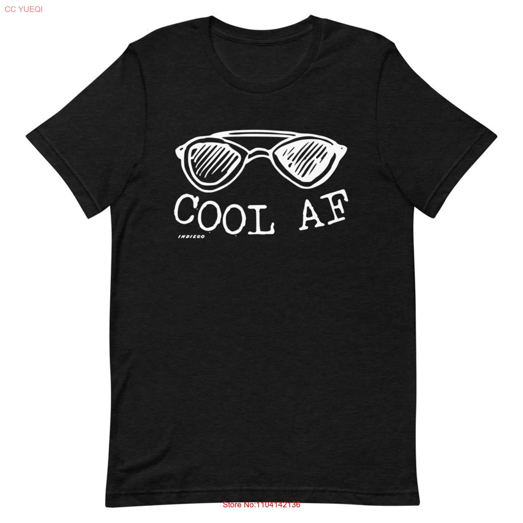 COOL AF Premium Fit INDIEGO T Shirt long or short sleeves