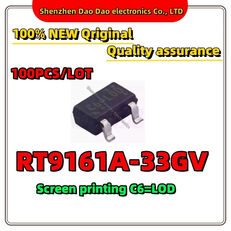 

RT9161A-33GV Screen printing C6=LOD SOT-23 linear regulator chip IC