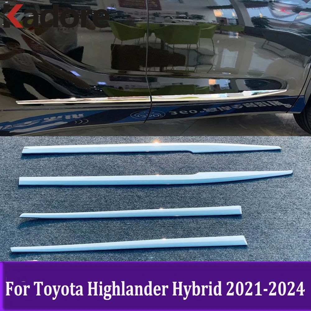 

Хромированный корпус боковой двери, зеркальная отделка крышки для Toyota Highlander Hybrid 2021 2022 2023, внешние аксессуары