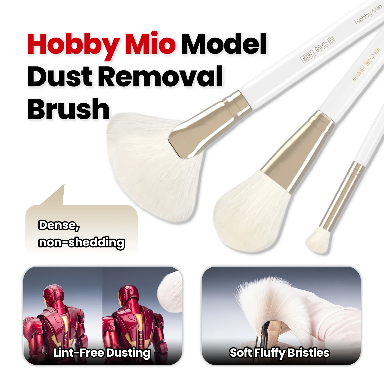 

HOBBY MIO HMS-01/02/03 Soft Bristle Dust Removal Brush for Gunpla Scale Model Making Tools Hobby DIY Model Cleaning Tools