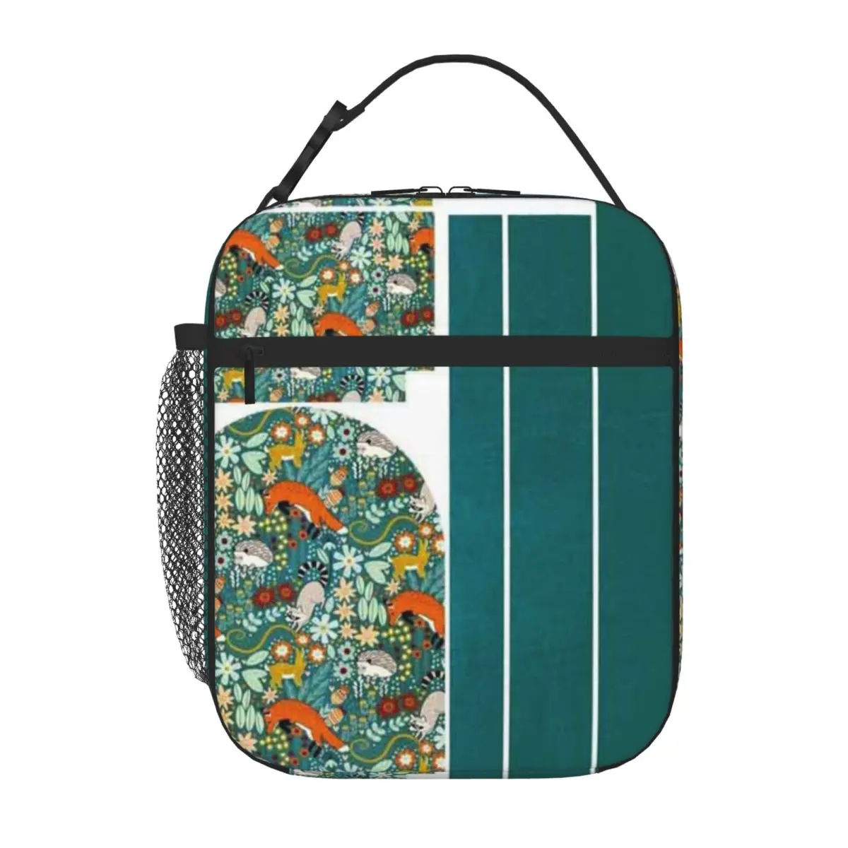 Bestselling Textured Woodland Pattern Denim Style Picnic Lunch Bag Hospital Visiting Cooler Lunch Bag