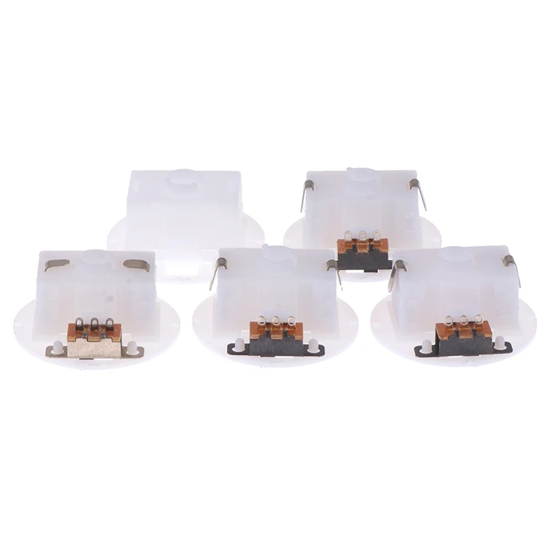(YOUU06)5Pcs For AG13 With Switch Round Base Battery Box Button Compartment Craft Battery Storage Case Battery Compartment