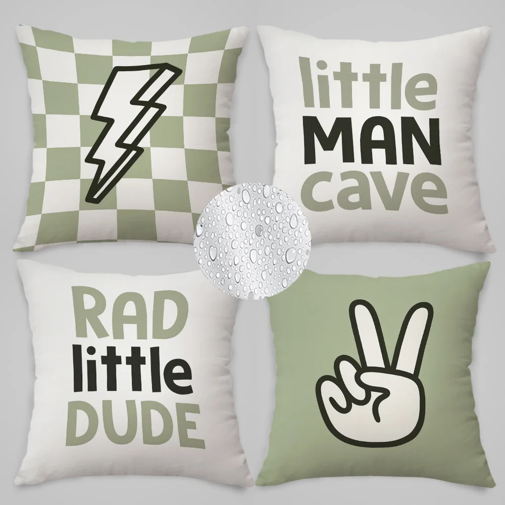 Design of the Peace Sign digital printing pillow cover Short plush Suitable living rooms bedrooms sofas throw cushion cover 4pcs
