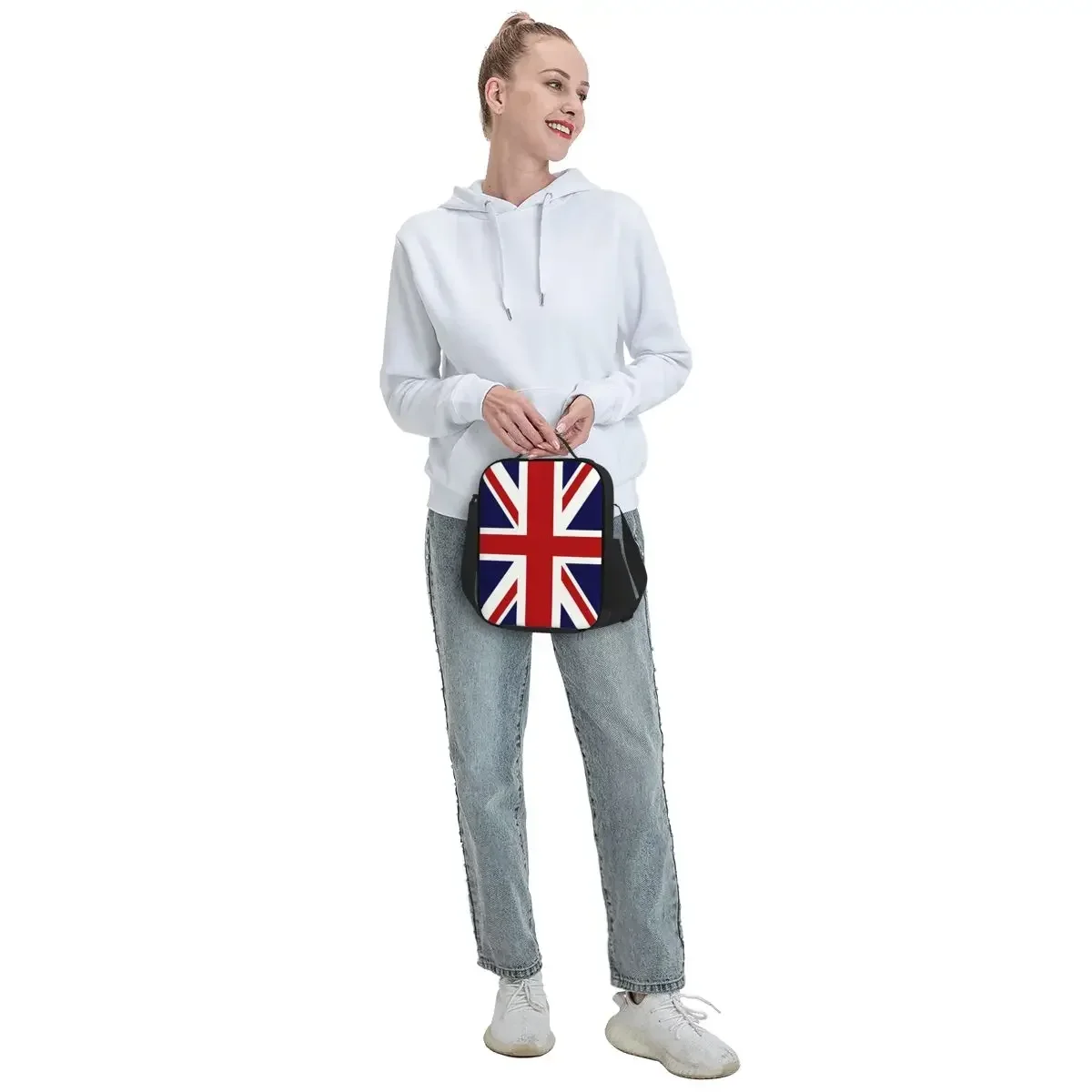 Union Jack-fiambrera reutilizable con bandera del Reino Unido para niños, fiambrera térmica multifunción, bolsa de almuerzo aislada para alimentos, escuela, estudiante