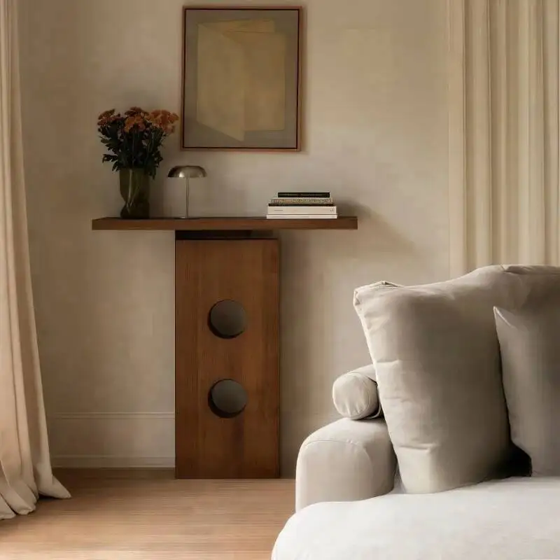 

Table Modern Corner Luxury Hallway Wood Unique Salon Corner Table Entryway Wood Mesa Para Sala Living Room Furniture